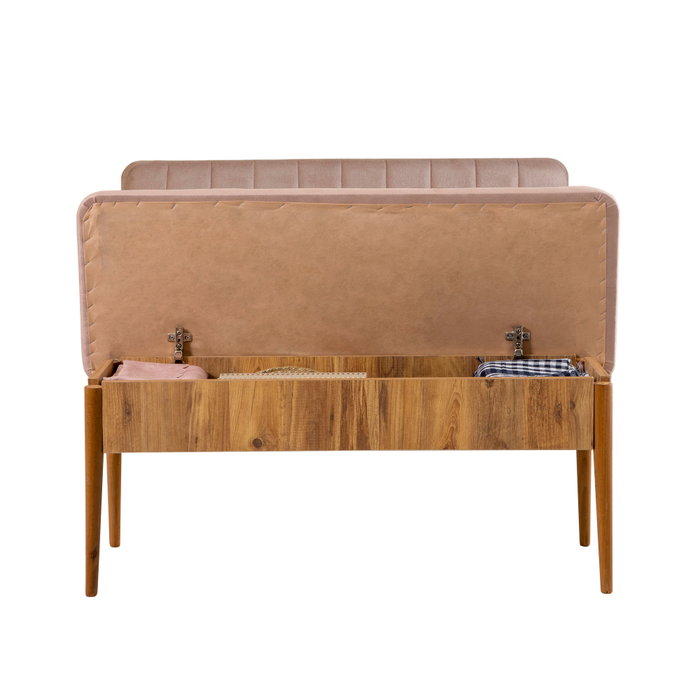 Hanah Home Banco Pino Atlántico, Piedra, 110x85x46 cm